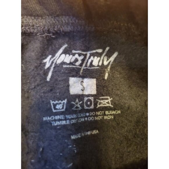 Yours Truly Sweatpants Men's Size Small Black Heavyweight Cuffed Self Love NWOT - Picture 2 of 10
